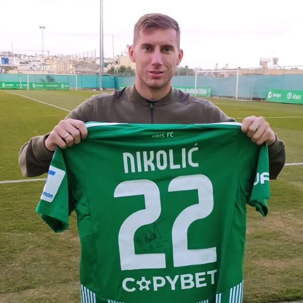 Veljko Nikolic – Aris Limassol – MATCH-WORN AND SIGNED SHIRT – CYPRUS FIRST DIVISION – SEASON 2024/2025 - Image 2