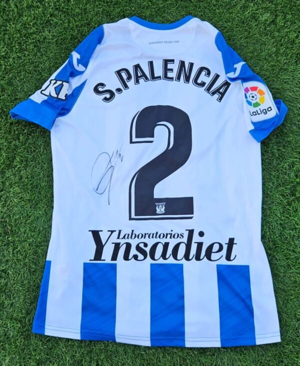 Sergi Palencia – Leganes – MATCH WORN AND SIGNED JERSEY – LA LIGA – SEASON 2021/2022 - Image 2