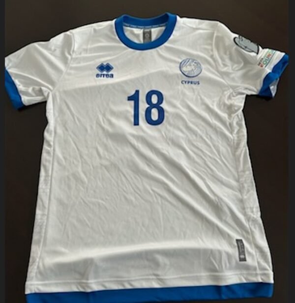 Andreas Panagiotou Filiotis – Cyprus National Team – Match Issued Shirt – Match Issued Shirt – Euro 2024 Qualifiers - Image 3