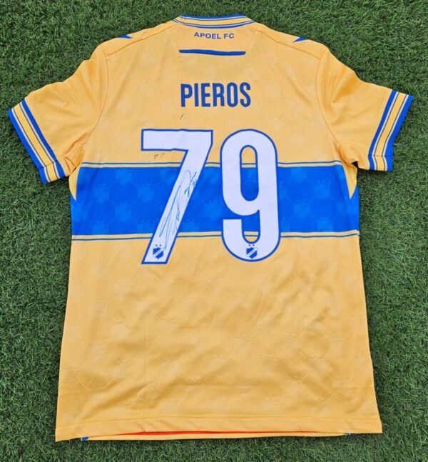 PIEROS SOTIRIOU – APOEL – OFFICIAL SIGNED JERSEY – SEASON 2024/2025 - Image 2