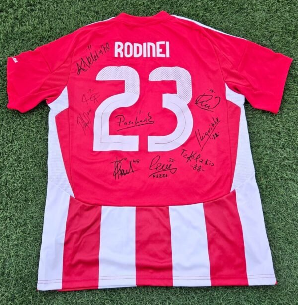 RODINEI – OLYMPIACOS PIRAEUS – OFFICIAL TEAM-SIGNED JERSEY – SEASON 2024/2025 - Image 2