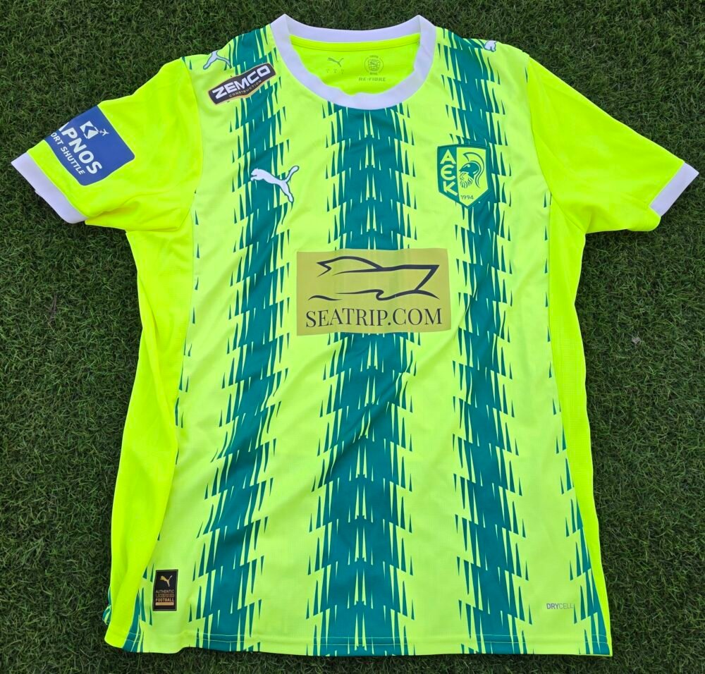 MARCUS ROHDEN – AEK LARNACA – MATCH WORN AND SIGNED JERSEY – CELJE VS AEK LARNACA (1-1, 24/7/2025) – EUROPA LEAGUE QUALIFIERS - Image 4