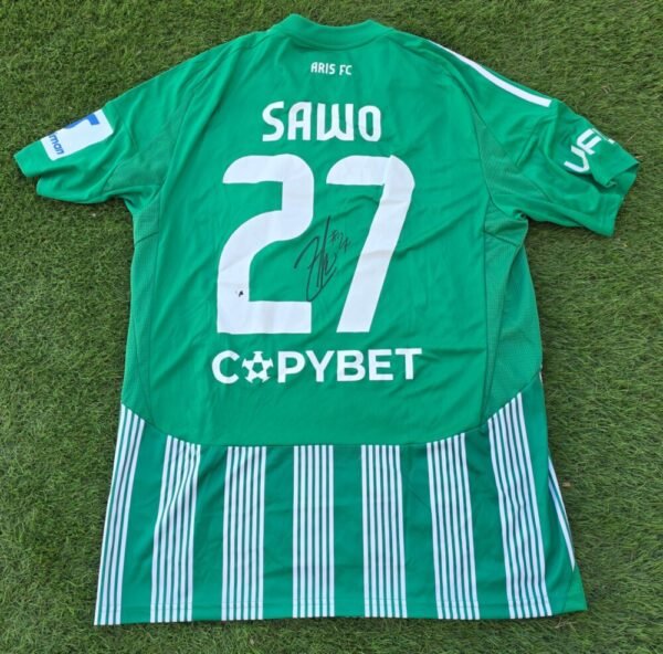 ZAKARIA SAWO – ARIS LIMASSOL – MATCH WORN AND SIGNED JERSEY – CYPRIOT FIRST DIVISION – SEASON 2024/2025 - Image 3
