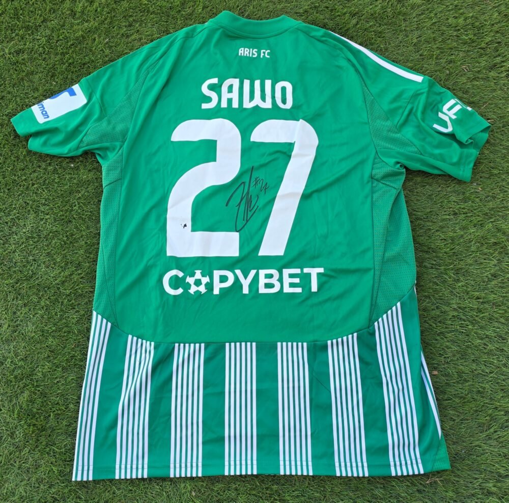 ZAKARIA SAWO – ARIS LIMASSOL – MATCH WORN AND SIGNED JERSEY – CYPRIOT FIRST DIVISION – SEASON 2024/2025 - Image 3
