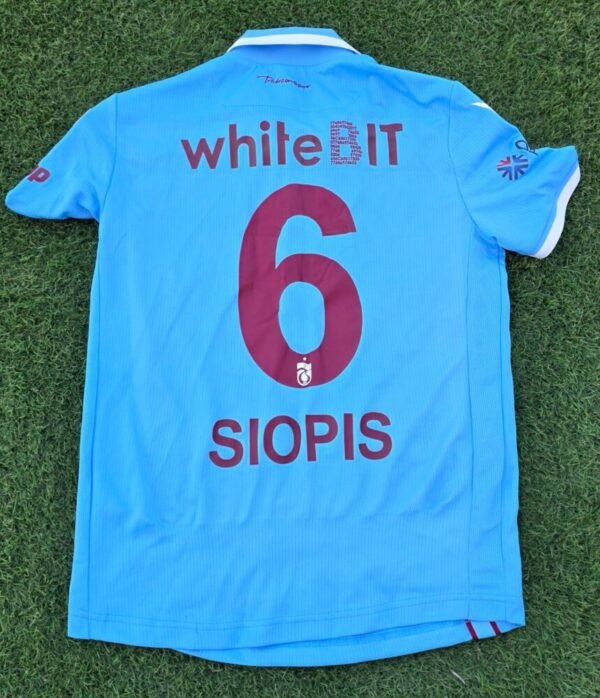 MANOLIS SIOPIS – TRABZONSPOR – MATCH WORN JERSEY – TURKISH SÜPER LIG – SEASON 2022/2023 - Image 2