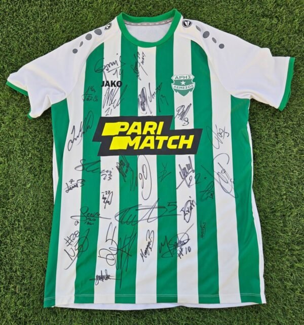 Matija Špoljarić – Aris Limassol – OFFICIAL JERSEY SIGNED BY THE WHOLE TEAM – SEASON 2022/2023 – CYPRUS CHAMPIONS - Image 2