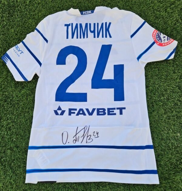Oleksandr Tymchyk – Dynamo Kyiv – MATCH WORN AND SIGNED JERSEY – UKRAINIAN PREMIER LEAGUE – SEASON 2020/2021 - Image 2