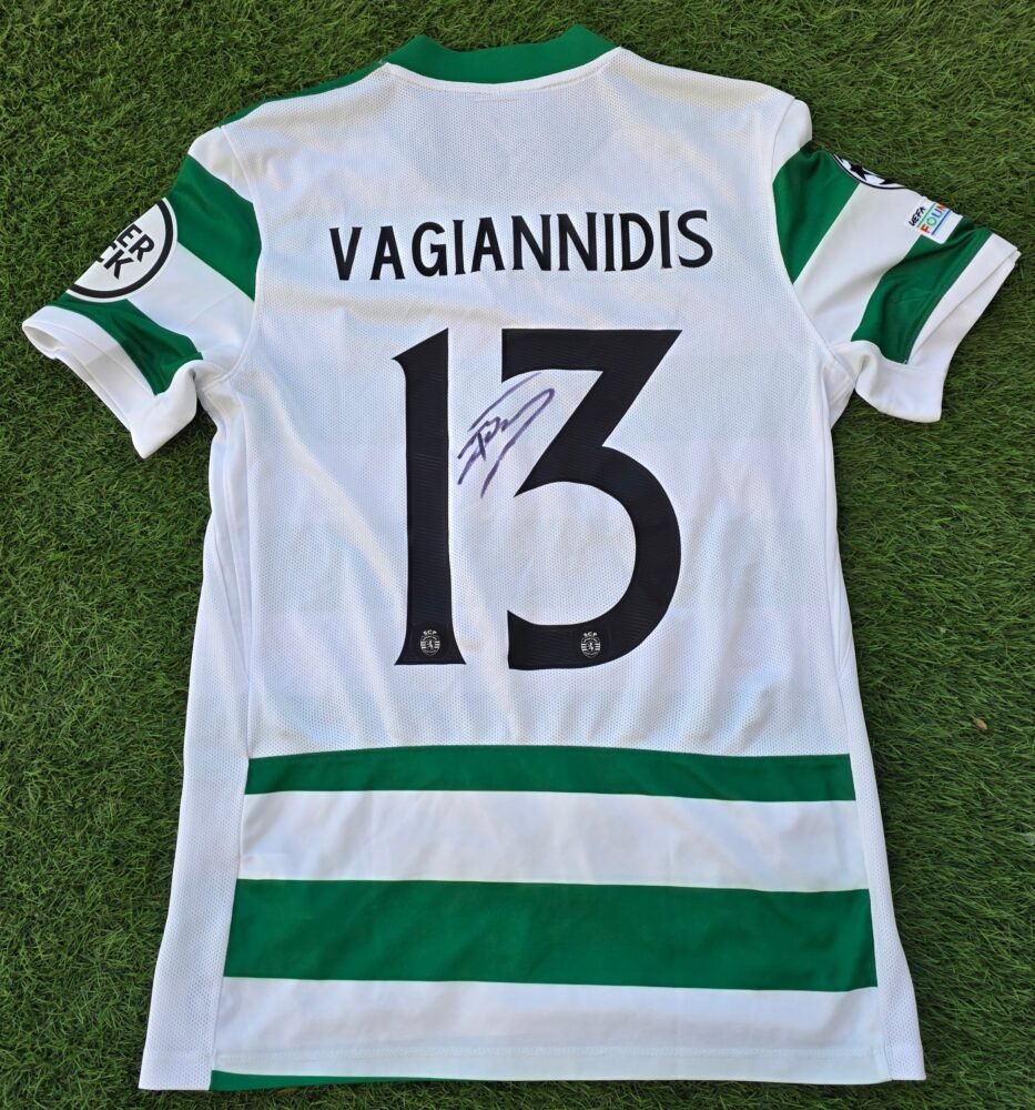 GEORGIOS VAGIANNIDIS – SPORTING LISBON – MATCH-ISSUED AND SIGNED JERSEY – CHAMPIONS LEAGUE – SPORTING LISBON vs KAIRAT ALMATY (4-1, 18/09/2025) - Image 3