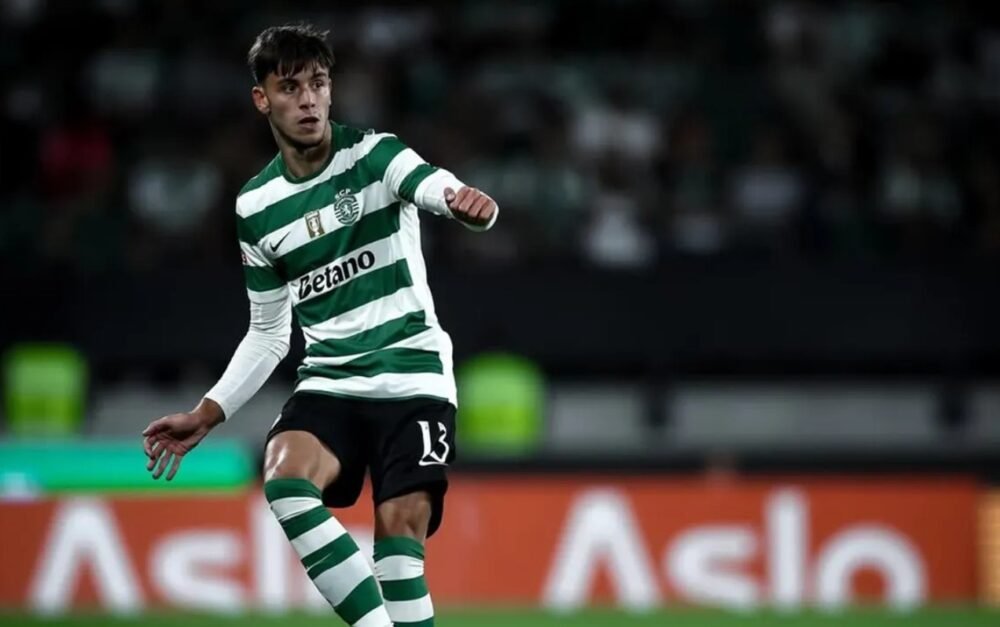 GEORGIOS VAGIANNIDIS – SPORTING LISBON – MATCH-ISSUED AND SIGNED JERSEY – CHAMPIONS LEAGUE – SPORTING LISBON vs KAIRAT ALMATY (4-1, 18/09/2025)