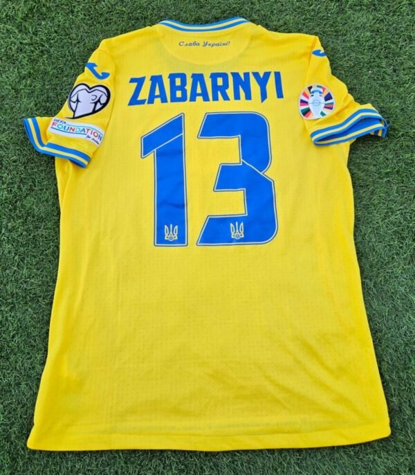 Ilya Zabarnyi – Ukraine National Team – MATCH-WORN SHIRT IN THE GAME BOSNIA vs UKRAINE (EURO 2024 PLAY-OFF, 21/03/2024, 1-2) - Image 2