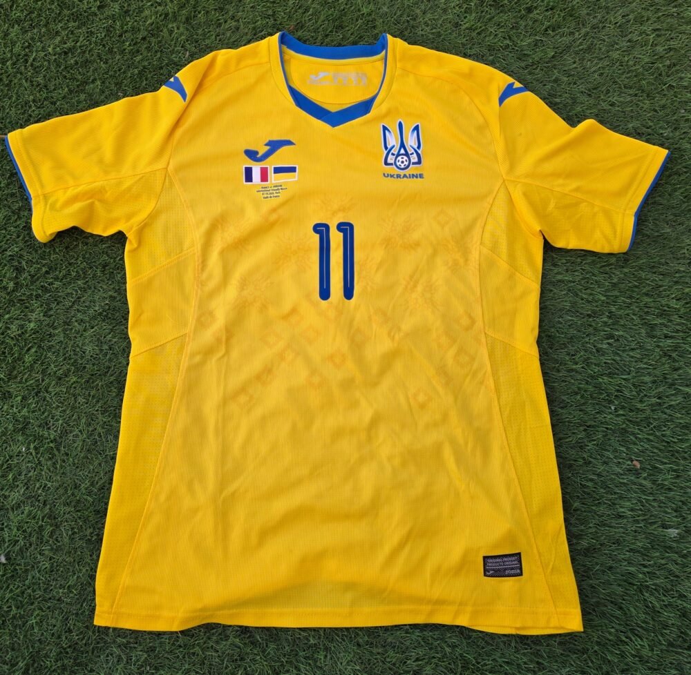 OLEKSANDR ZUBKOV – UKRAINE NATIONAL TEAM – MATCH-WORN JERSEY – FRANCE vs UKRAINE (7-1, 07/10/2020) – FRIENDLY MATCH - Image 3