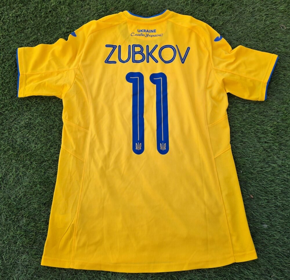 OLEKSANDR ZUBKOV – UKRAINE NATIONAL TEAM – MATCH-WORN JERSEY – FRANCE vs UKRAINE (7-1, 07/10/2020) – FRIENDLY MATCH - Image 2